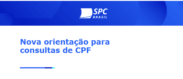 Nova orientação para consultas de CPF